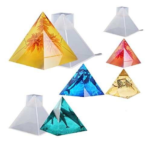 Yalulu 3 Stück Pyramide Silikonform Transparente Epoxidharz Formen, Pyramidenform Kunststoffrahmen Harzform Schmuck Mold DIY Ornament Dekoration Yalulu 3 Stück Pyramide Silikonform Transparente Epoxidharz Formen, Pyramidenform Kunststoffrahmen Harzform Schmuck Mold DIY Ornament Dekoration von Yalulu