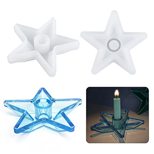 Yalulu Stern Kerzenhalter Silikonformen Epoxidharz Formen, Candlestick Resin Formen Kristallglas Epoxy Silikonformen DIY Kerzenhalter Silikonform Yalulu Stern Kerzenhalter Silikonformen Epoxidharz Formen, Candlestick Resin Formen Kristallglas Epoxy Silikonformen DIY Kerzenhalter Silikonform von Yalulu