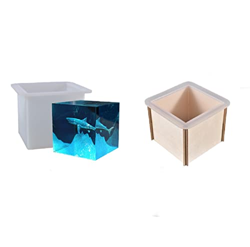 Yalulu Würfel Quader Silikonform Schmuck Gießform Epoxidharz Form, DIY Silikonformen Für Die Erhaltung Von Blumen, Würfel Resin Silikon Formen Für DIY Handwerk (8 x 8 x 8cm) von Yalulu