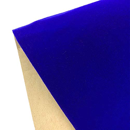 Yalulu 20 x 148 cm Selbstklebende Veloursfolie Samt Velours Samtgewebe Klebrige Rückseite Kleber Filz zum Basteln Handwerk (Blau) von Yalulu
