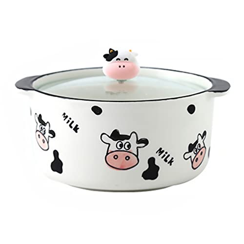 Keramik-Suppenschüssel, Suppentopf mit Griffen und Deckel, süßes Kuh-Design, Auflaufformen, Servierschüsseln for Müsli-Eintopf, Chill-Rindfleisch-Eintopf, Pasteten, Instant-Nudeln, Ofen, Spülmaschinen Keramik-Suppenschüssel, Suppentopf mit Griffen und Deckel, süßes Kuh-Design, Auflaufformen, Servierschüsseln for Müsli-Eintopf, Chill-Rindfleisch-Eintopf, Pasteten, Instant-Nudeln, Ofen, Spülmaschinen von Yalych