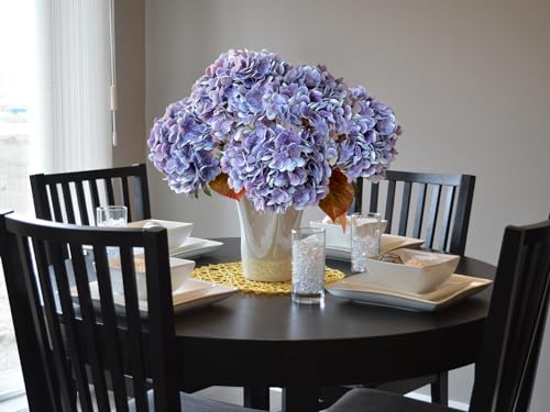 YalzoneMet Künstliche Hortensien-Blume, 53,3 cm, lebensecht, fühlen sich echt an, Latex, für Zuhause, Party, Outdoor, Hochzeit, Dekoration, Tischdekoration, 3 Stück von YalzoneMet