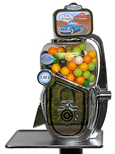 Mini-Fresh-Box Verkaufsautomat mit Münzeinwurf, robuster Süsswarenautomat und Kaugummiautomat im Retro-Design Mini-Fresh-Box Verkaufsautomat mit Münzeinwurf, robuster Süsswarenautomat und Kaugummiautomat im Retro-Design von YamYamPop