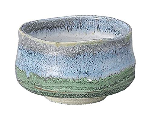Yamakiikai Japanese Mino-yaki Ceramic Tea Cup Matcha Bowl Green Blue Gradation Glaze Iguchi 10cm Japan Import L1433 von Yamaki ikai