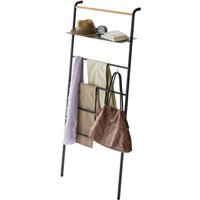 Schräges Leiter-Garderobenständer mit Regal L66 cm - TOWER Schräges Leiter-Garderobenständer mit Regal L66 cm - TOWER von Yamazaki
