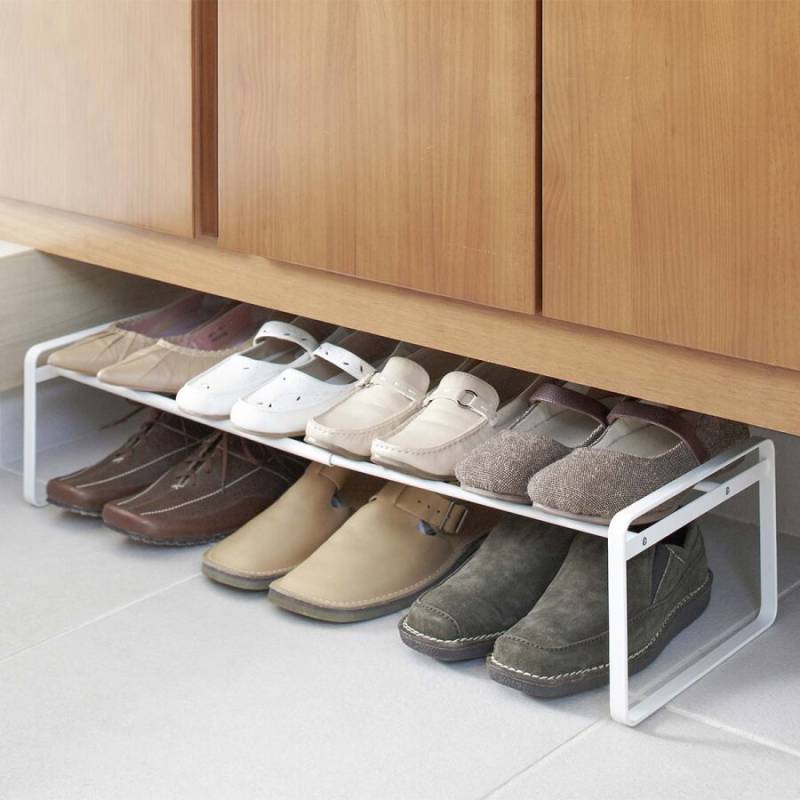 Schuhregal 40-70x17x25cm ausziehbar "Frame" weiß Yamazaki Home 7209 von Yamazaki