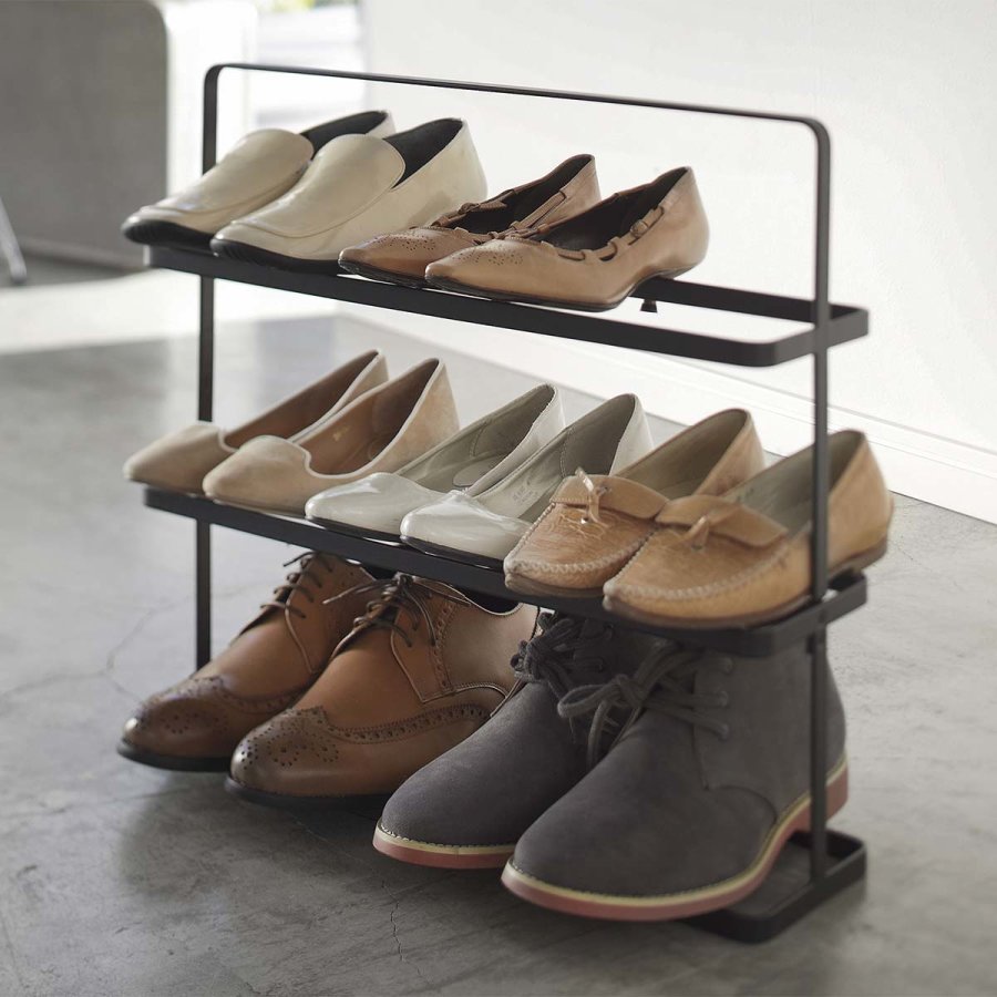 Yamazaki Home Schuhregal schwarz aus Metall für 8 bis 9 Paar Schuhe - Raumzutaten.de | Online Shop von Yamazaki