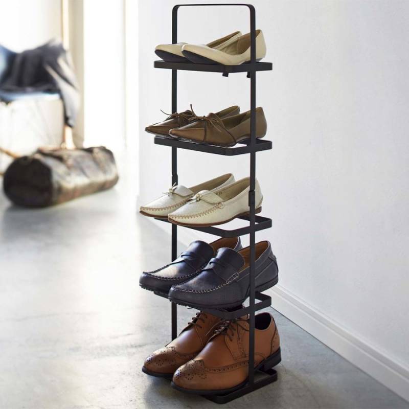Schuhregal 22x77x14cm für 5 Paar Schuhe tragbar "Tower" schwarz Yamazaki Home 2479 von Yamazaki