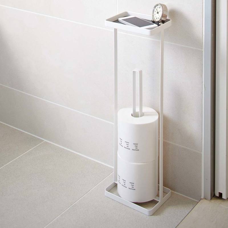 Toilettenpapierständer 16x52cm mit Ablage "Tower" weiß Yamazaki Home 7739 von Yamazaki