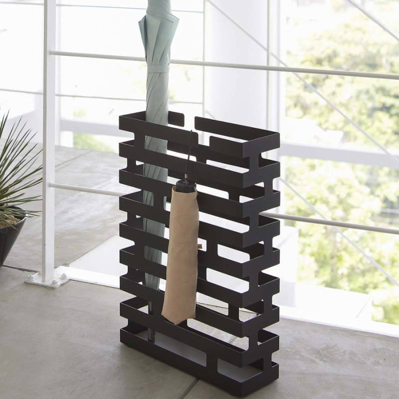 Regenschirmständer Design schwarz modern schmal Yamazaki Home "Brick" 30x43x10cm von Yamazaki