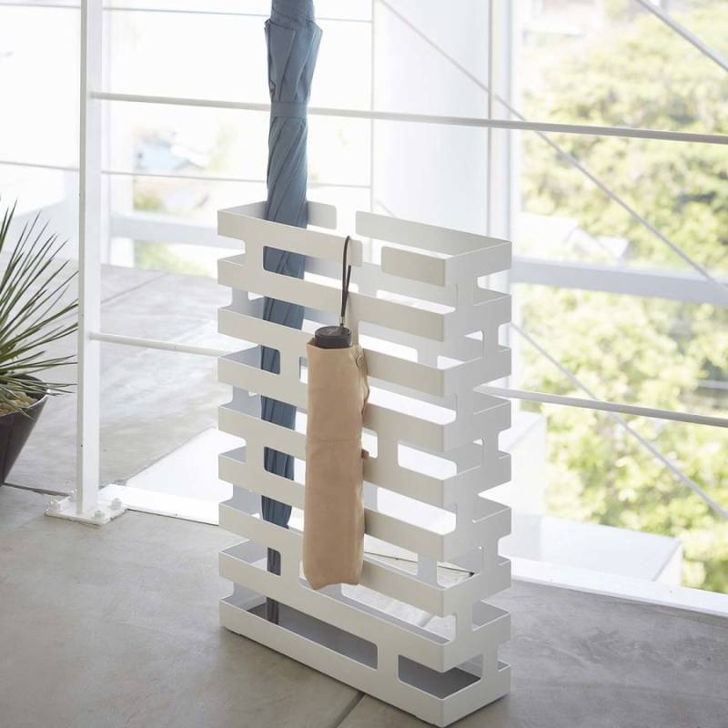 Regenschirmständer Design weiß modern schmal Yamazaki Home "Brick" 30x43x10cm von Yamazaki