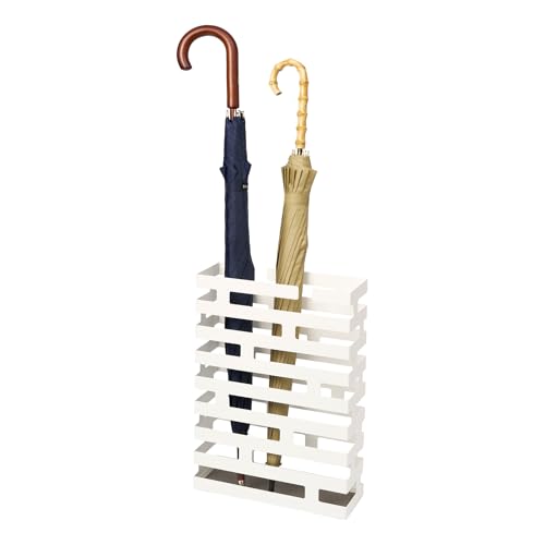 Brick Umbrella Stand Rectangle - white von YAMAZAKI