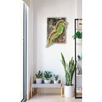 Textilkunst Auf Leinwand, Textilkunst, Mixed Media, Webkunst, Individuelle Hand Gefertigtes Acrylbild, Fluid Art Leinwand von YamitFuxTextileArt