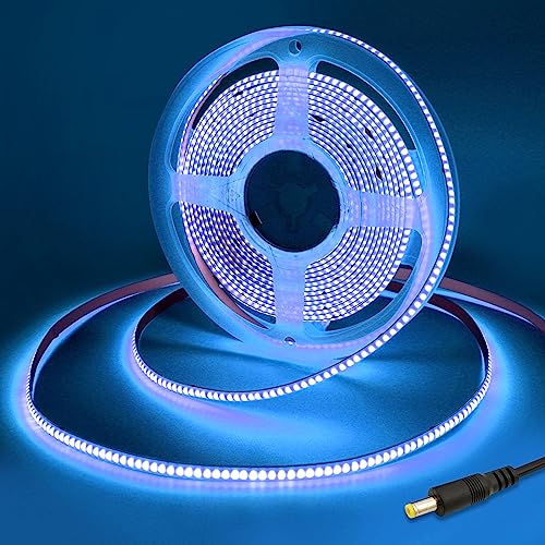 Yamlten DC 1m 12V COB LED Streifen Blau,ip20 Nicht wasserdicht 320LEDs LED Strip,flexibles LED Band für TV Hintergrundbeleuchtung,Schrank,Schlafzimmer.(Stromversorgung schließt aus) von Yamlten