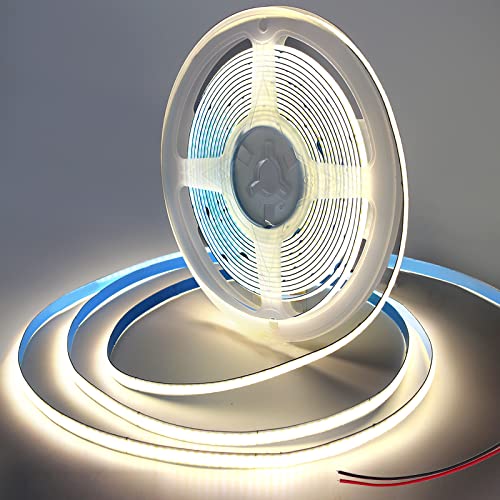 Yamlten 5m 5V COB LED Streifen,4000KMiddium Weiß,ip20 Nicht wasserdicht 320LEDs LED Strip,flexibles LED Band für TV Hintergrundbeleuchtung,Schrank,Schlafzimmer.(Stromversorgung schließt aus) von Yamlten