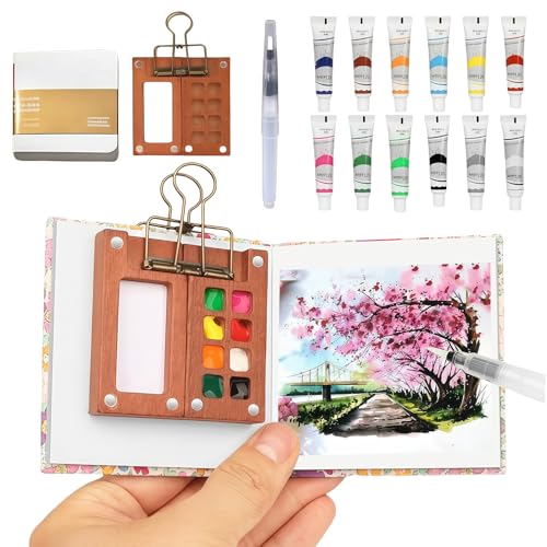 Yamobi 10 Stück Mini Malkasten Aquarell Set, Reise Wasserfarbpalette, tragbare Nano Palette für Aquarell, Mini Paint Pad für Unterwegs, Wasserfarben Reise Malkasten Yamobi 10 Stück Mini Malkasten Aquarell Set, Reise Wasserfarbpalette, tragbare Nano Palette für Aquarell, Mini Paint Pad für Unterwegs, Wasserfarben Reise Malkasten von Yamobi