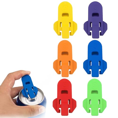 Yamobi 6 Stück Einfache Dosenöffner, Getränkedosen Verschluss, Manuelle Can Opener, Bierdosen Verschluss, Getränke Dosenöffner,Flaschenöffner mit Verschluss von Yamobi
