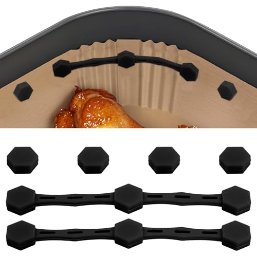 Yamobi Air Fryer Magnet Silikon Schnalle Set,Zubehör für Luftfritteuse Silikon Magnetverschluss Set,Magnetische Silikonschnalle für die Heißluftfritteuse von Yamobi