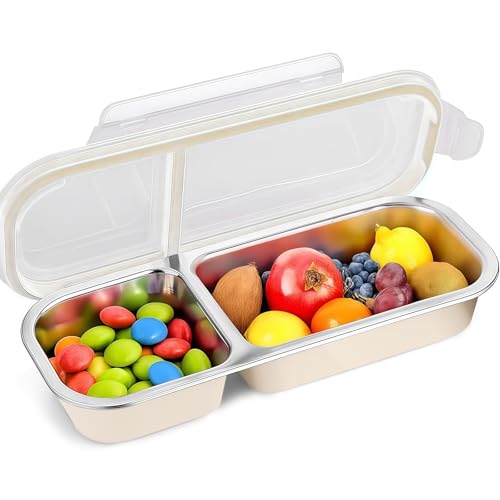Yamobi Snackbox mit Fächern – Snack Box mit Fächern aus Edelstahl, 2 Fächer, Snackbox-Set für Erwachsene, Snackdose mit Fächern für Zuhause & Unterwegs Yamobi Snackbox mit Fächern – Snack Box mit Fächern aus Edelstahl, 2 Fächer, Snackbox-Set für Erwachsene, Snackdose mit Fächern für Zuhause & Unterwegs von Yamobi