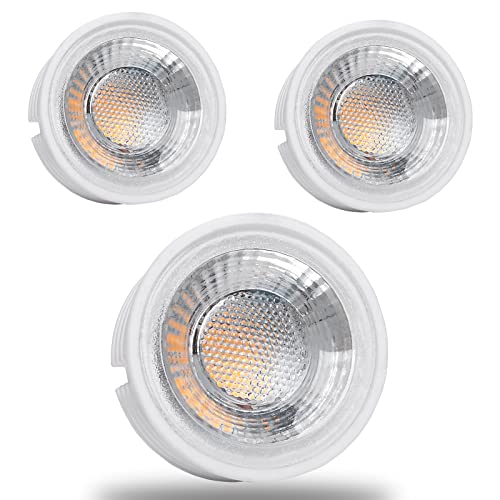 YanFeiYit LED Modul als GU10 Ersatz – 3W Warmweiß 3000K 38° Dimmbar aus Keramik super flach 230V – Leuchtmittel für Einbaustrahler Lampe Birne Leuchte Strahler (3er) von YanFeiYit