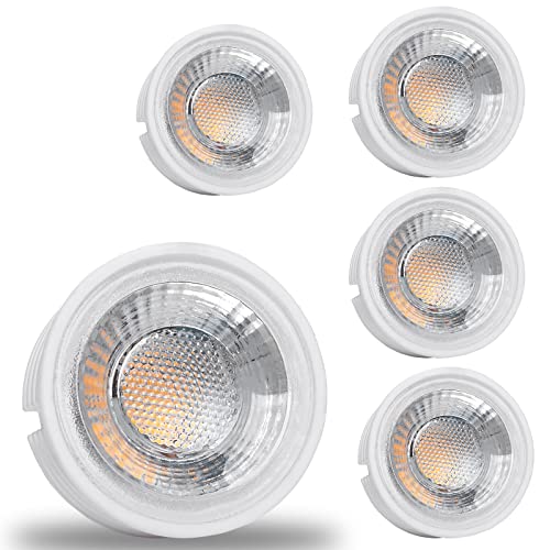 YanFeiYit LED Modul als GU10 Ersatz – 3W Warmweiß 3000K 38° Dimmbar aus Keramik super flach 230V – Leuchtmittel für Einbaustrahler Lampe Birne Leuchte Strahler (5er) von YanFeiYit