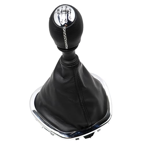 YananAC 6 Gang Schaltknauf Schalthebel Schaltmanschette für Trafic Vivaro Talento 2014-2019 Schaltgetriebe Leder Chrom weiße Nähte mit Manschette YananAC 6 Gang Schaltknauf Schalthebel Schaltmanschette für Trafic Vivaro Talento 2014-2019 Schaltgetriebe Leder Chrom weiße Nähte mit Manschette von YananAC