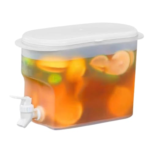 Wasserspender Kühlschrank Getränkespender, 2.8L Plastik Trinkwasserspender Kühlschrank, Limonaden Spender Nachfüller Limonadenspender Mit Zapfhahn & Deckel Für Kalte Getränke Obst von Yanayi