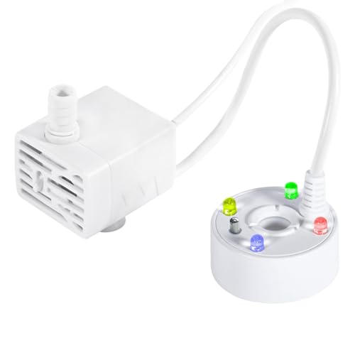 Yanayi Wassernebel-Nebelmaschine, Wasserzerstäuber-Nebelmaschine,Pond Mister Zerstäuber Nebelgerät Nebelgerät - Ultraschall-Nebelgerät mit LED-Lichtern, Teichnebler, Nebelmaschine für von Yanayi