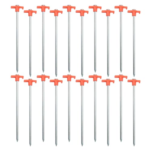 Yanayi Zelt Heringe Heavy Duty | Camping Planen Zeltpflöcke - 20 Stück windfeste Metall Spitzen für Bergwandern Planenaufbau Sand Garten Terrasse Rasen Trekking von Yanayi