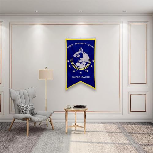 Yanbooch Super Earth Banner Flagge Poster Männerhöhle Schlafzimmer Home Office Party Dekor 76,2 x 127,7 cm Blau (A) von Yanbooch