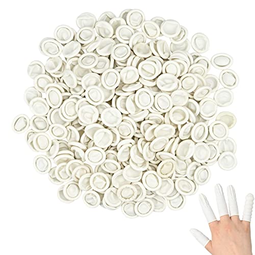 YancLife 300 Stück Latex Fingerlinge, Fingerschutz Wasserdicht Fingerlinge Daumenschutz, Fingerhülsen, Fingerverbände Finger Schutzkappe für Tattoo Schönheit Reinigung Schmuck Elektronische Reparatur von YancLife