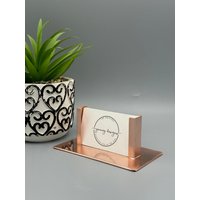 Moderne Visitenkartenhalter, Kupfer Geschenk Zum 7. Hochzeitstag, Visitenkartenhalter Für Den Schreibtisch, Visitenkarten Display von YanceyDesigns