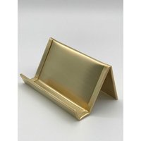 Visitenkartenhalter Aus Messing Modernes Schreibtischzubehör von YanceyDesigns