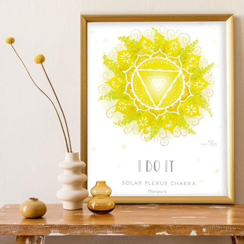 Yandala Solarplexus Chakra Poster - I DO IT, Solarplexus Chakra, Manipura Poster A3-Format 29,7 x 42cm von Yandala