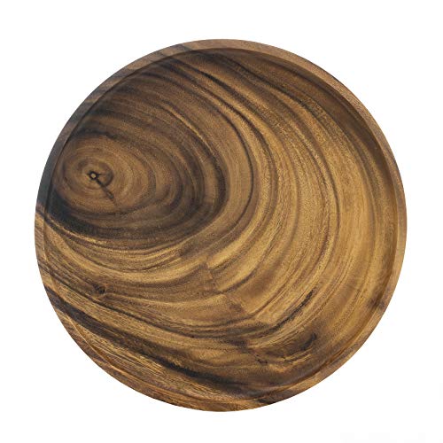 Yandoc Teller Aus Holz Rustikal Landhausstil Holzteller Fair Trade (25cm) von Yandoc