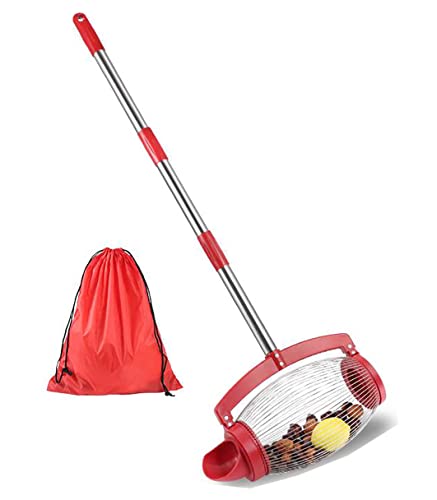 Yangers 57 Zoll Einstellbar Nusssammler Nusspflücker mit Dump Outlet, Nuss und Obstsammler Gardena Obst Erntemaschine Gartenwerkzeug Pick Up Nuss für Pecans Crab Kastanie Eicheln Kugeln Nüsse Golf von Yangers