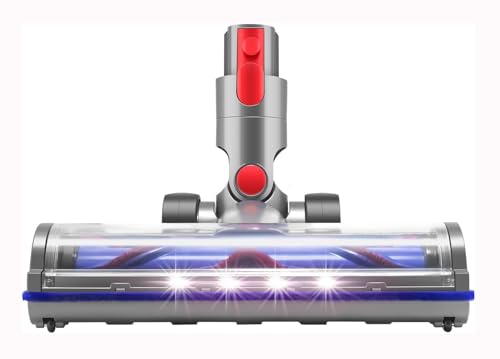 Yangers Ersatz Motorkopf Bodenbürste Ersatz Bürste für Dyson, Direktantrieb ErsatzKopf für Dyson V7 V8 V10 V11 V15 Staubsauger，Aufsatz Turbine Bodendüse für Harter Boden Teppiche mit 4 LED von Yangers