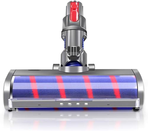 Yangers Ersatz Motorkopf Bodenbürste Ersatz Bürste für Dyson, Softwalze ErsatzKopf für Dyson V10 Digital Slim V12 Detect Slim Staubsauger, Aufsatz Turbine Bodendüse für Harter Boden mit 4 LED von Yangers