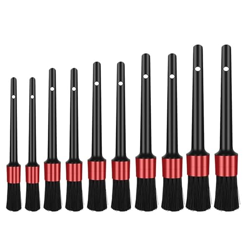 10 Stück Reinigungspinsel, Auto Reinigungsset Innenraum Detailing Pinsel Auto Detailing Brush zur KFZ LKW Reinigung für Haushalt und Auto(5 Größe) von Yangfei