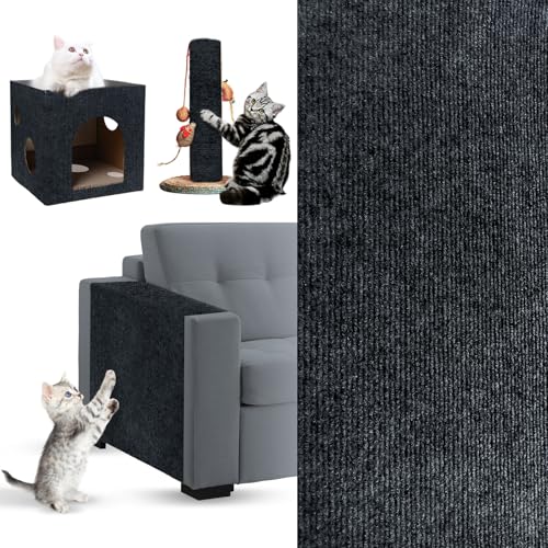 Yanghad Selbstklebend Kratzteppich Katze, 40x 200cm Katzen Kratzmatte, Kratzbretter Katze Wand, Kratzmatte, Katzenteppich Selbstklebend, Katzenkratzbretter, DIY Climbing Cat Scratcher von Yanghad