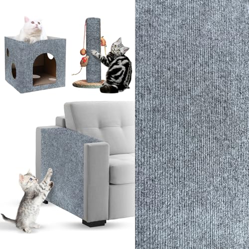 Yanghad Selbstklebend Kratzteppich Katze, 40x 200cm Katzen Kratzmatte, Kratzbretter Katze Wand, Kratzmatte, Katzenteppich Selbstklebend, Katzenkratzbretter, DIY Climbing Cat Scratcher von Yanghad