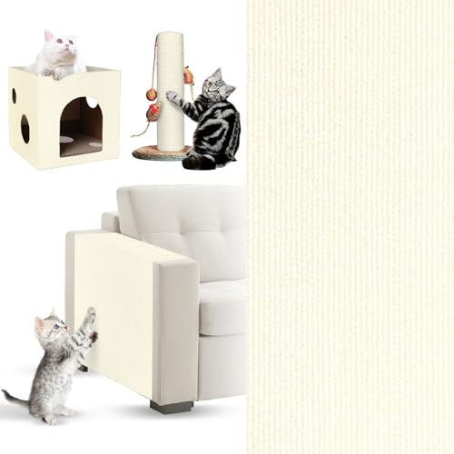 Yanghad Selbstklebend Kratzteppich Katze, 40x 200cm Katzen Kratzmatte, Kratzbretter Katze Wand, Kratzmatte, Katzenteppich Selbstklebend, Katzenkratzbretter, DIY Climbing Cat Scratcher von Yanghad