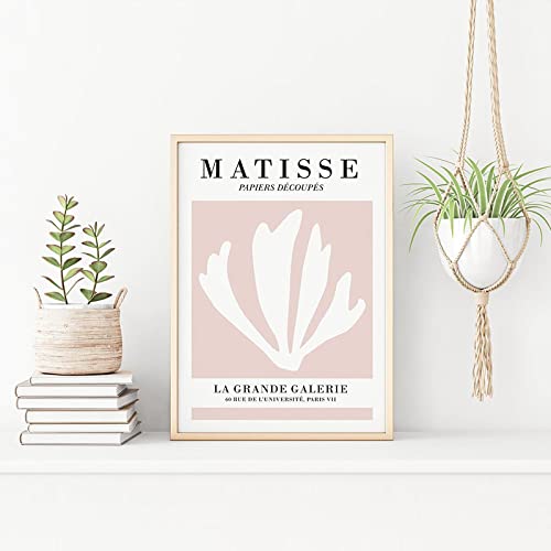 Nordic Matisse, klein, reine und frische Kunst, geometrische Pflanze, Pantone-Farbe, dekorativer Bilddruck, Poster, Wandbilder, Veranda, 50 x 70 cm, ohne Rahmen von Yangld