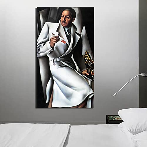Tamara de Lempicka Porträt von Doktor Boucard Leinwand Gemälde Druck Wohnzimmer Wohnkultur Wandkunst Ölgemälde Poster 80 x 160 cm rahmenlos von Yangld