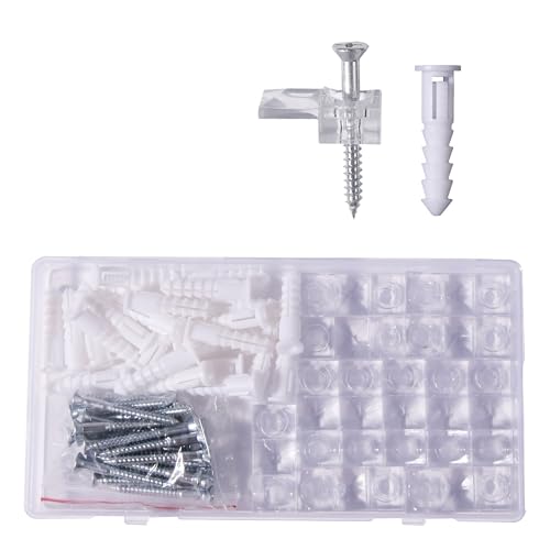 Glashalter-Clips, 100 Sets, Spiegelhalter-Clips, Klarglas-Halter, Montage-Aufhänge-Hardware zur Befestigung rahmenloser Tür von Yangshe