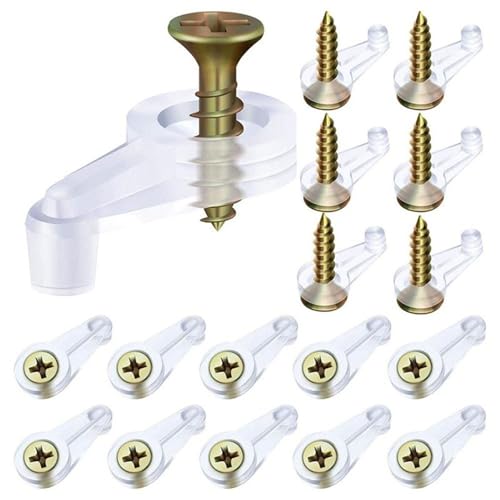 Glashalter-Clips, 200 Stück, Kunststoff-Glasplatten-Halterungs-Clips, Spiegel-Clips mit Schrauben für Schranktür-Halterungs-Clips Glashalter-Clips, 200 Stück, Kunststoff-Glasplatten-Halterungs-Clips, Spiegel-Clips mit Schrauben für Schranktür-Halterungs-Clips von Yangshe