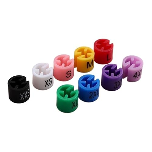 Kleiderbügel-Größenmarkierungen, bunte Kleiderbügel-Etiketten, Kunststoff, Kleidergrößenmarkierungsringe für Kleidung, Geschäft, Laden, Kleiderbügel, Größe XS, 500 Stück Kleiderbügel-Größenmarkierungen, bunte Kleiderbügel-Etiketten, Kunststoff, Kleidergrößenmarkierungsringe für Kleidung, Geschäft, Laden, Kleiderbügel, Größe XS, 500 Stück von Yangshe