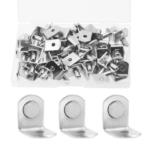 Regalstützheringe, L-Form, 6 mm, Metall, Schrankstützstift, schwer, einfach zu bedienen, 160 Stück (ohne Gummi-Abdeckung) von Yangshe