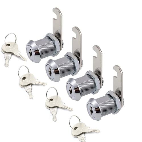 Schrankschloss, 8 Stück, Schrankschlösser mit Eisen-Schlüsseln, Nocken-Zylinderschloss, sichere Schublade, Briefkasten, Vorhängeschloss, Dateien, Wohnmobil-Aufbewahrungsschlösser, Hardware für von Yangshe
