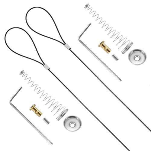 Torriegel, 20 Sets, Torriegel, Kabelzugschnur, verstellbarer Feder-Türriegelöffner, 5,1 - 15,2 cm, für Metall- und Holzzäune in Gar Torriegel, 20 Sets, Torriegel, Kabelzugschnur, verstellbarer Feder-Türriegelöffner, 5,1 - 15,2 cm, für Metall- und Holzzäune in Gar von Yangshe